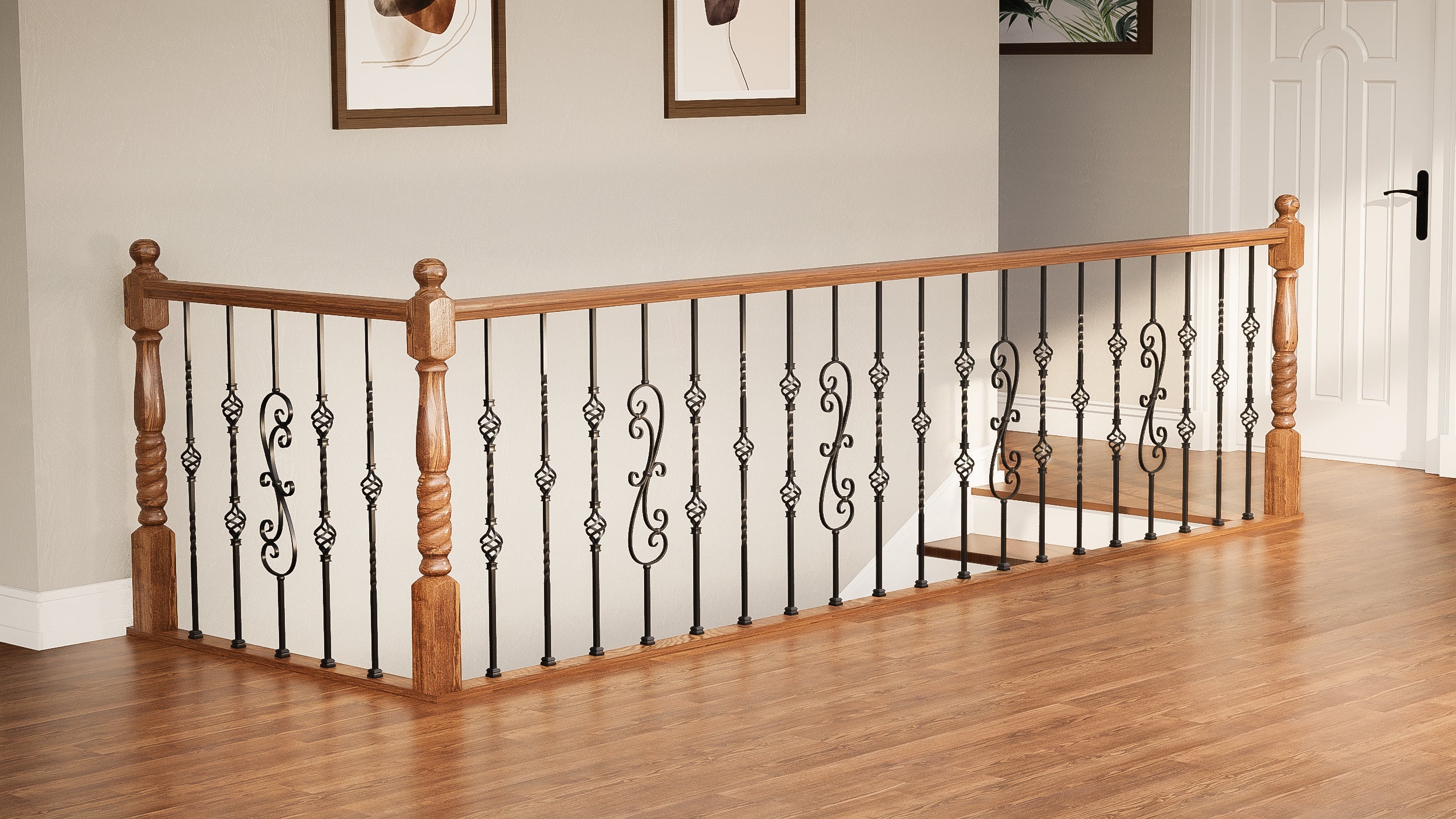 The Muzata's newly launched Wrought Iron Baluster has an excellent effect when used indoors.