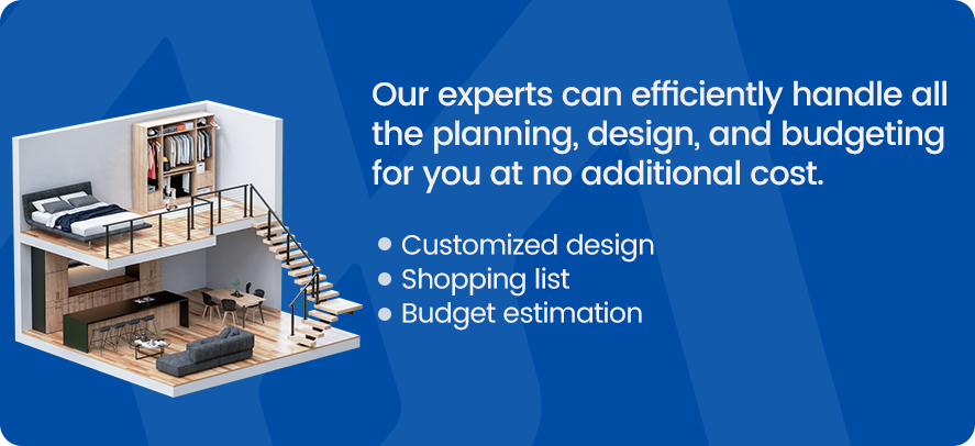 Experts managing planning, design, and budgeting at no extra cost