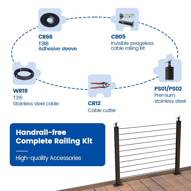Handraili-free Complete Railing Kit-Mobile