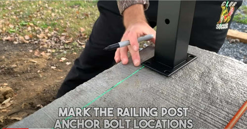 Mark the locations of the anchor bolts