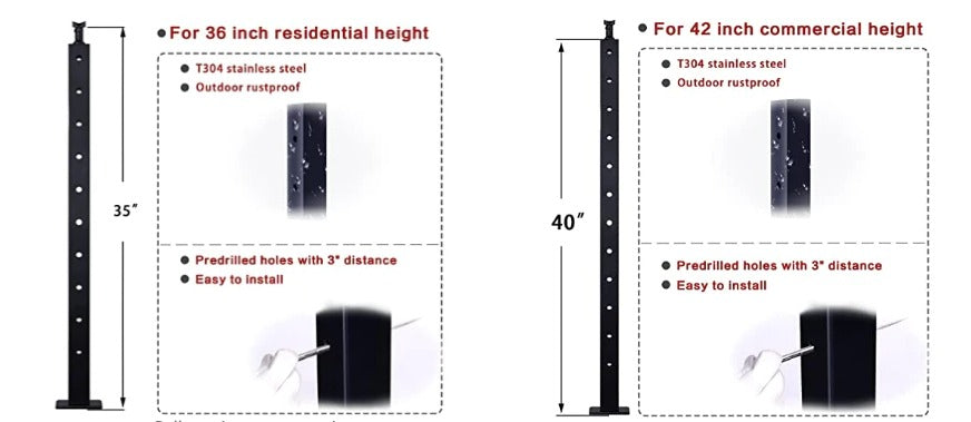 Cable railing height requirements