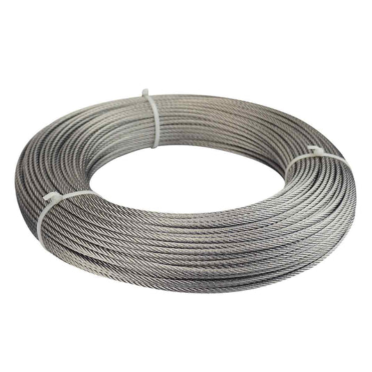 98 Ft Stainless Steel Wire Rope 1/13 Metal Cable with Ring Sleeve 7x7  Strand Core Wire Rope Kit for Cable Railing, Balcony Railing, Stair  Railing