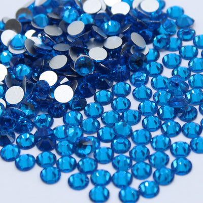 BULK Capri Blue Glass FLATBACK Rhinestones – Be Createful