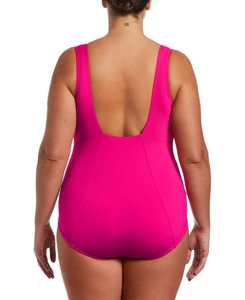esqueleto Rizo gráfico Nike Swim Women's Plus Size Essential U-Back One Piece Fireberry –  eSunWear.com