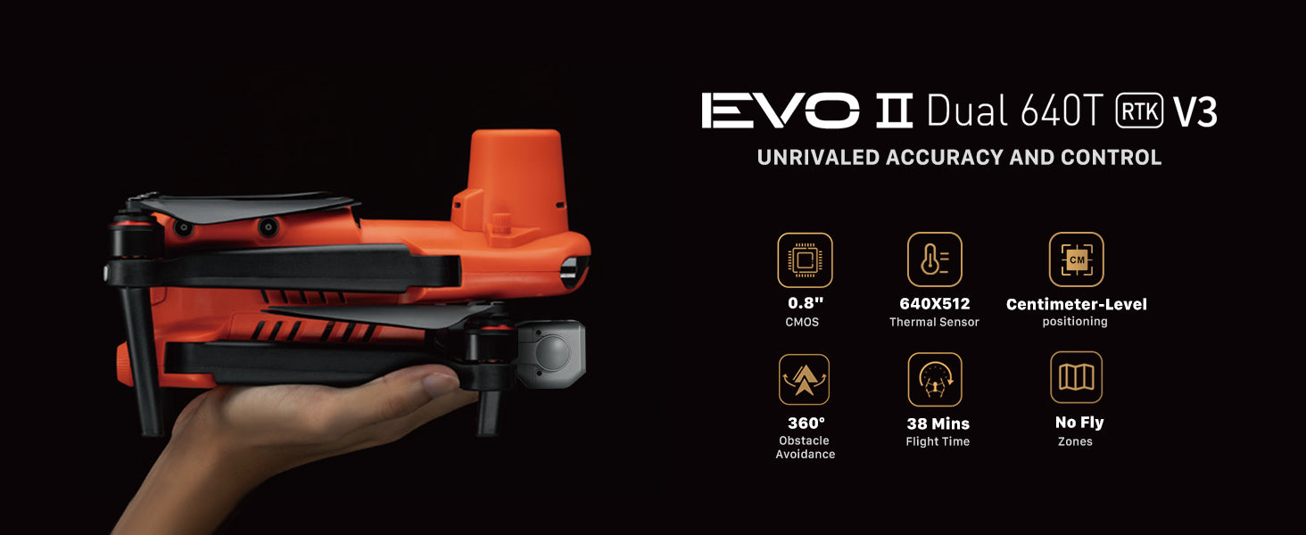 Autel EVO II Dual Drone with visible camera and infrared imaging camera