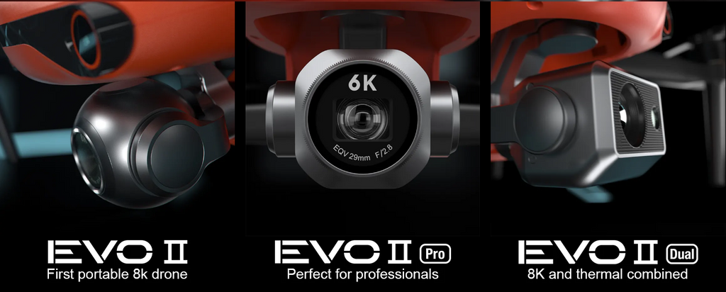 EVO 2 All three drones difference in camera