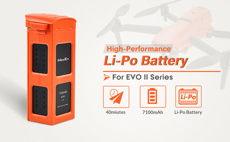 Autel EVO II battery 7100mAh Li-po battery offer you extra 40 minutes of flight