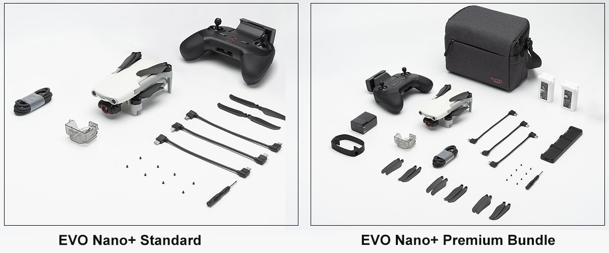 Autel Robotics EVO Naao+ Mini Drone Standard Package VS Premium Bundle