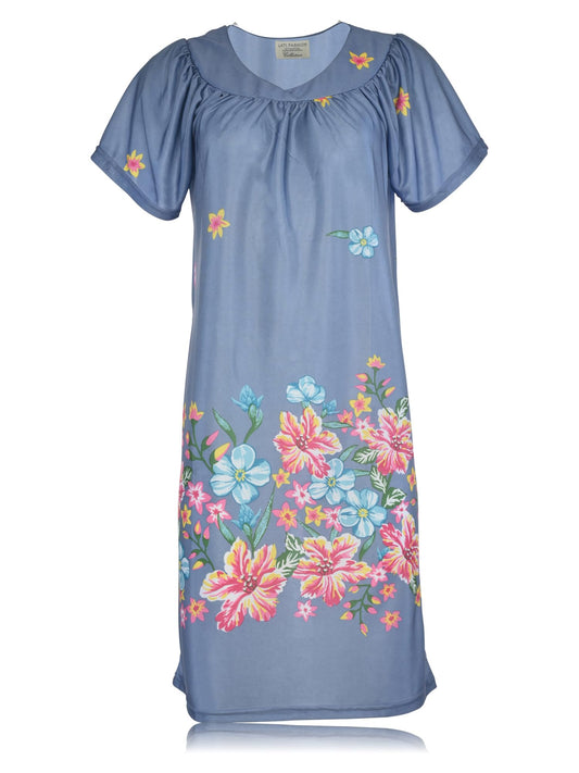 JEFFRICO Womens Nightgowns Muumuu Lounger House Dress Sleepwear Silky –  Regines