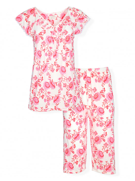 JEFFRICO Womens Pajamas For Women Capri Set Sleepwear Soft Pajamas – Regines