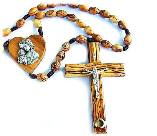 Bethlehem Olive wood Rosary  Metal & wood crucifix - Free shipping –  Jerusalem Spirit - Gift store