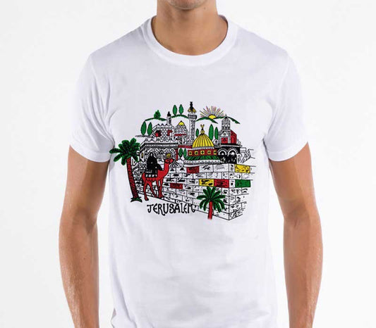 Holy land Sites Map - T-shirt – Jerusalem Spirit - Gift store