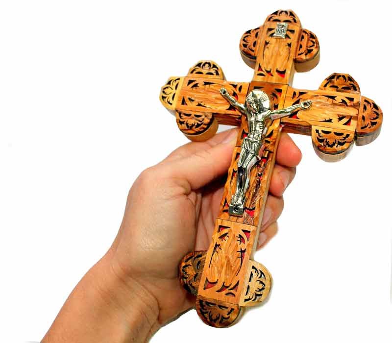 Original Olive wood Cross – Jerusalem Spirit - Gift store