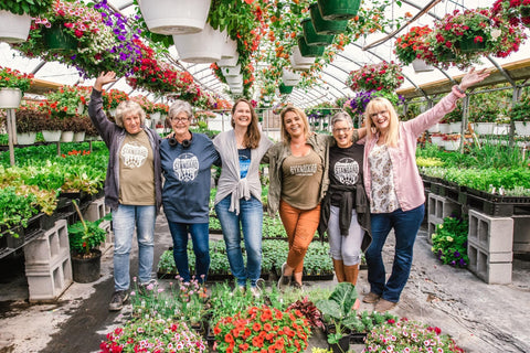 All of the Appalachian Standard moms in the greenhouse