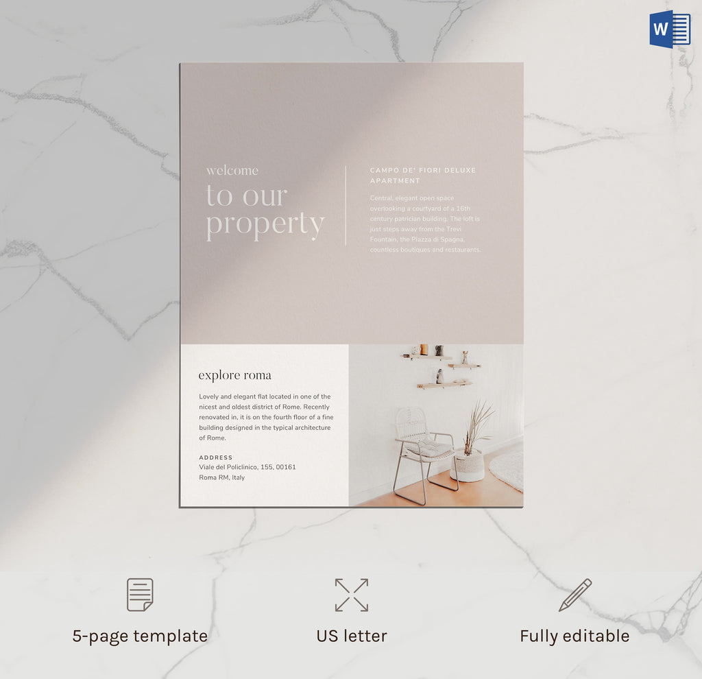 airbnb welcome book template word free