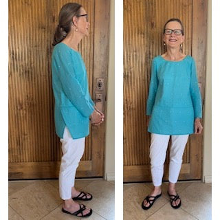 Grainline Uniform Tunic in jamdani cotton