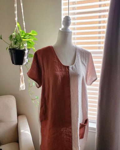 Yarrow Tunic in handloom striped cotton