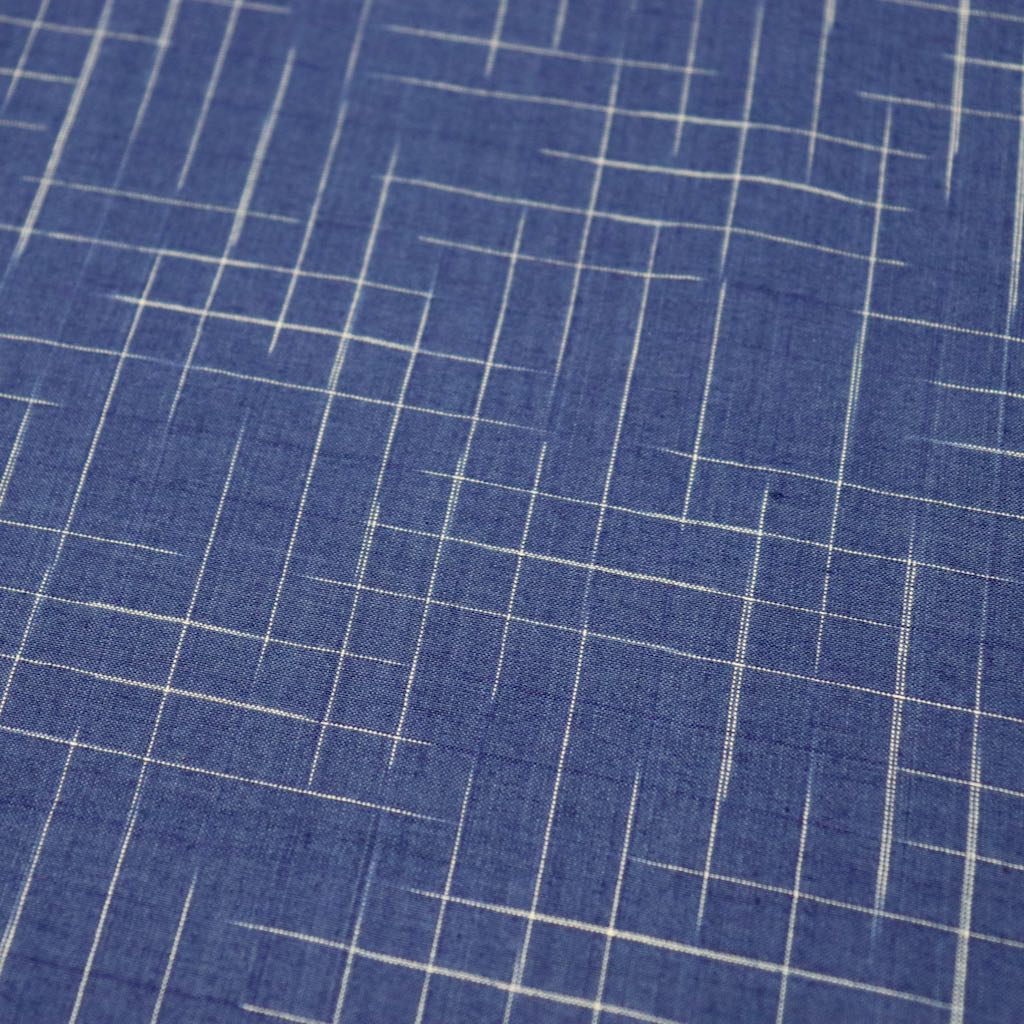 Disappearing Check Hand Woven Cotton Fabric — Twilight Blue – Loom and Stars