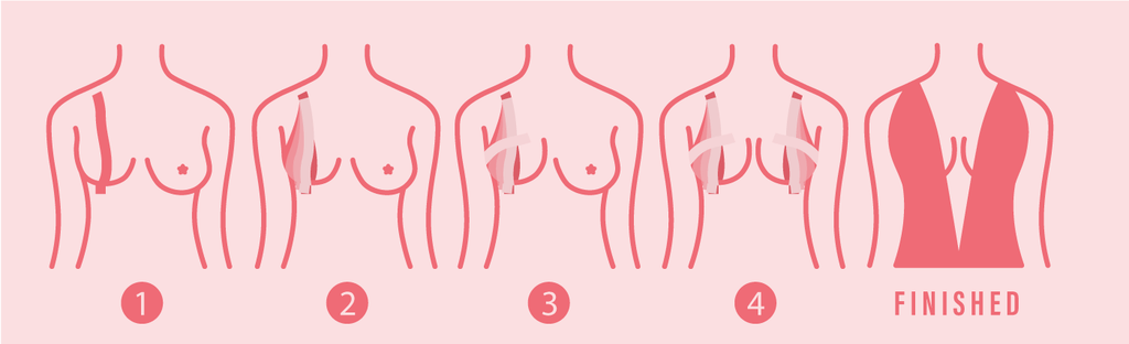 Application Process of Breast Tape For Backless Dress
