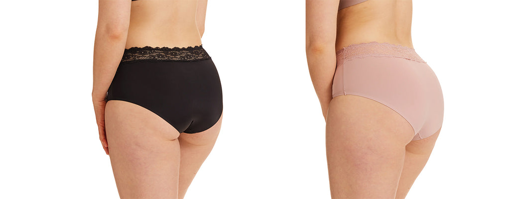 Blush Stretch Cotton & Lace Full Brief Underwear - Kayser Lingerie