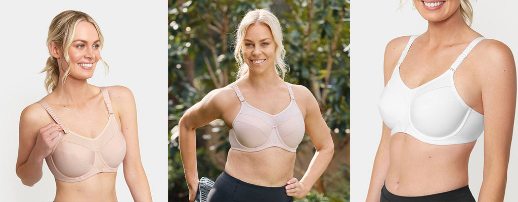 Woman wearing a Triumph Triaction Ultra W sports bra