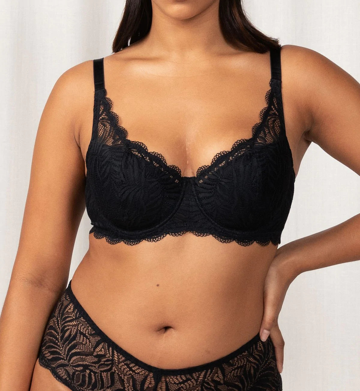 NEW CHANTELLE 'SOLACE' Lace Push Up BRA Size 34 D Black #15B2 Retail $95  £23.65 - PicClick UK