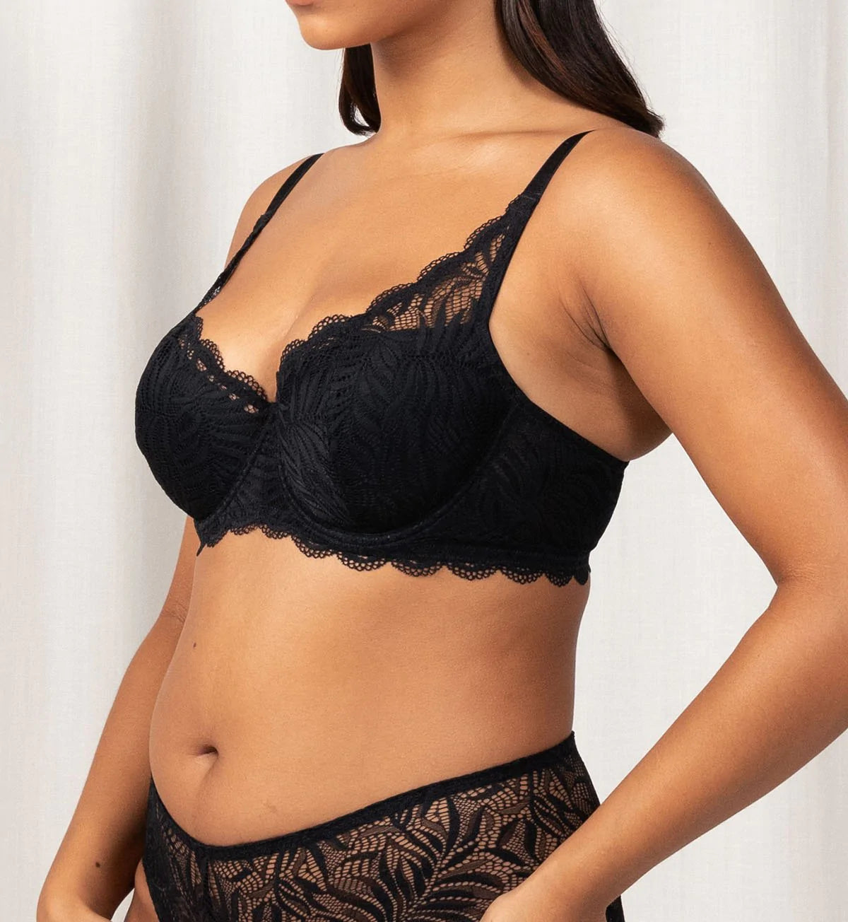 Women's fine lines MF012 Blessed Memory Convertible Full Cup Bra (Black 32E)