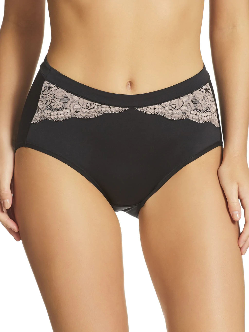Bali S One Smooth U Comfort Indulgence Satin With Lace Brief Panty