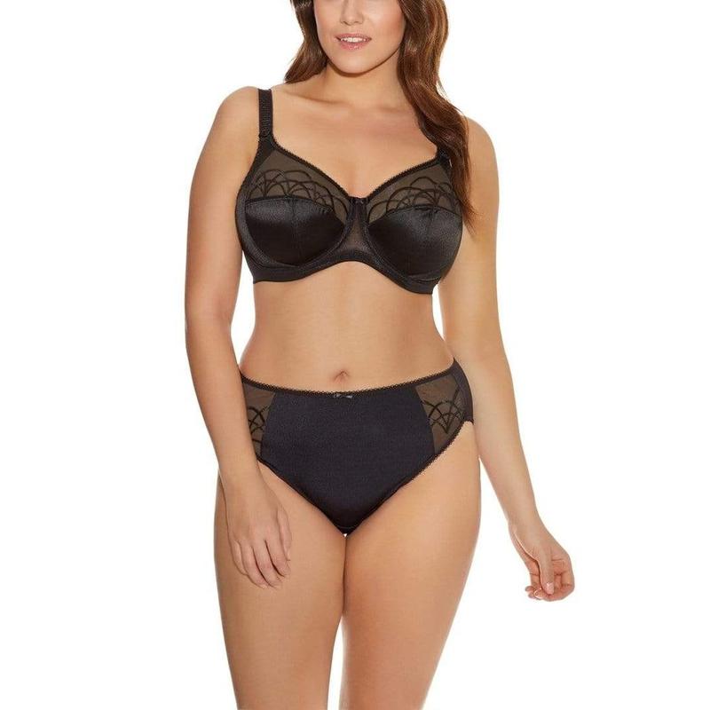 ELOMI EL4033BLK CATE, NON WIRE BRA, SOFT CUP BRAS, BLACK BRAS