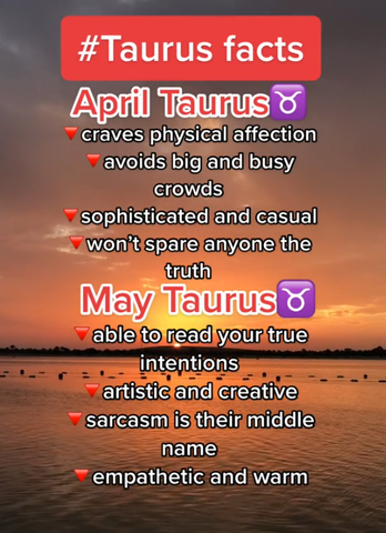 Taurus facts April Taurus May Taurus season birthday