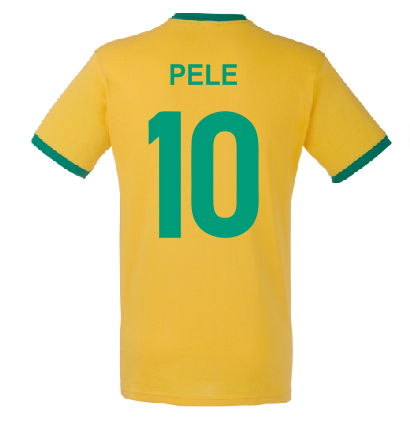 Meander udskille tromme Pele 10 Brazil football player T shirt