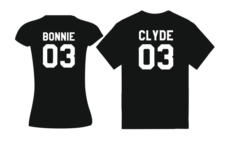 Bonnie Clyde 03 Family matching outfit T shirt-men woman T shirts ...