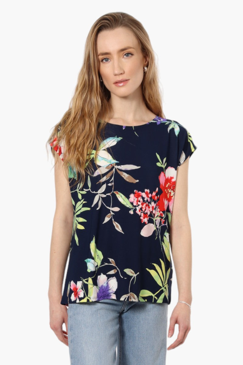 Impress Floral Cap Sleeve Shirt