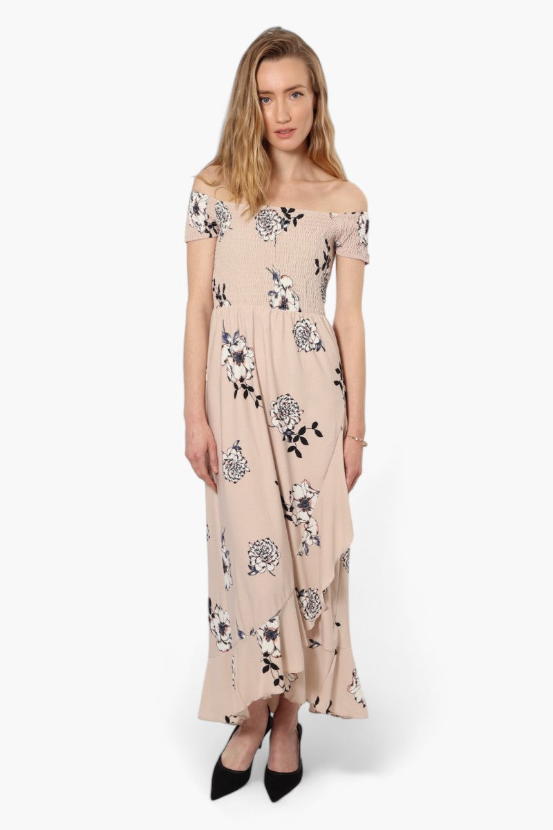 Beechers Brook Floral Smocked Top Maxi Dress