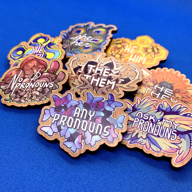 printable pronoun pins