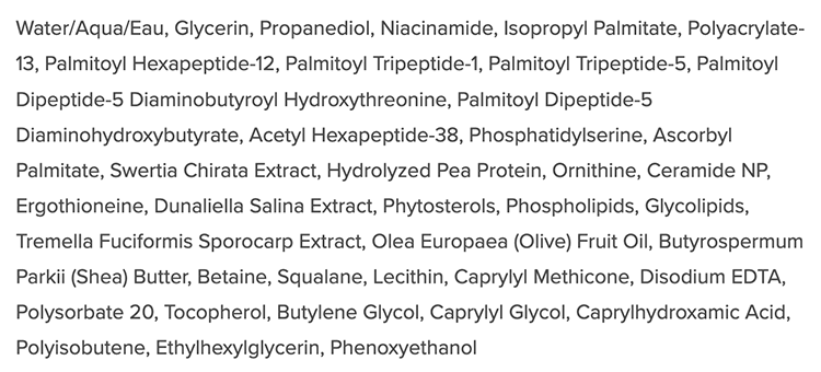 Alastin Restorative Skin Complex ingredients