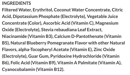 BodyArmor Lyte ingredients