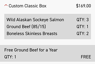 Butcher Box Custom Box selections