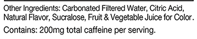 Celsius inactive ingredients