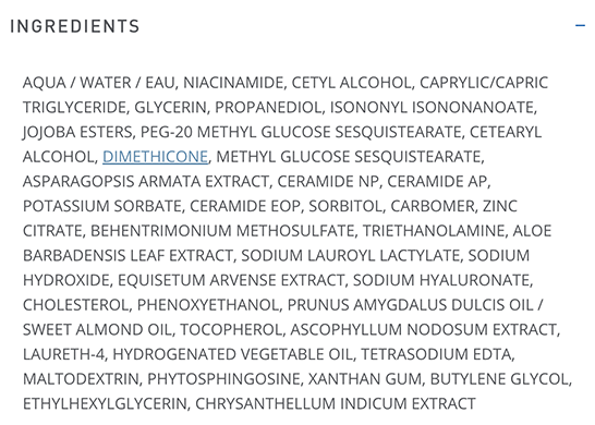 CeraVe Eye Repair Cream ingredients