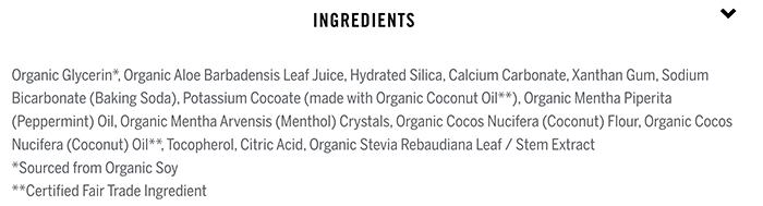 Dr. Bronner's Peppermint Toothpaste ingredients