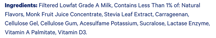 Fairlife protein shake ingredients