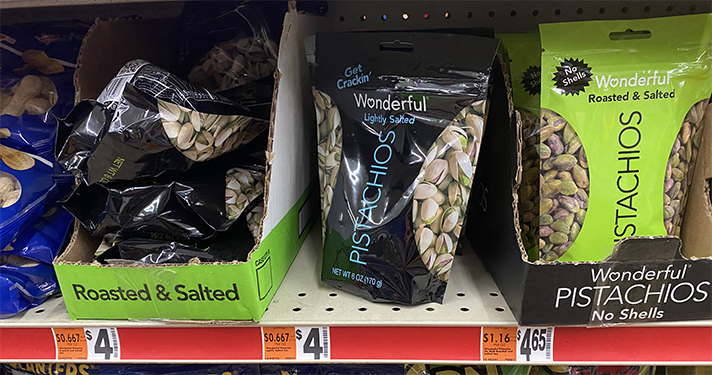 UGC of nuts selection at Family Dollar