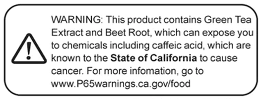 Field of Greens Supplement Facts warning label