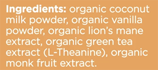Four Sigmatic Vanilla Creamer ingredients