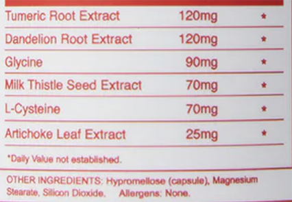 Liver Reset other ingredients