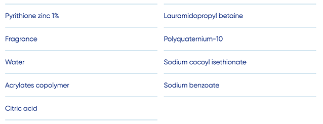 Head & Shoulders BARE Pure Clean ingredients