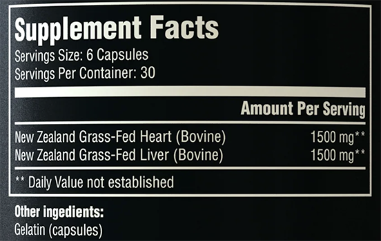 Heart & Soil Warrior ingredients