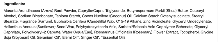 Hey Humans Rosewater Ginger deodorant ingredients