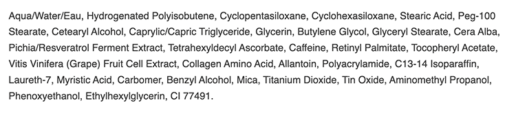 Introstem Eye Cream ingredients